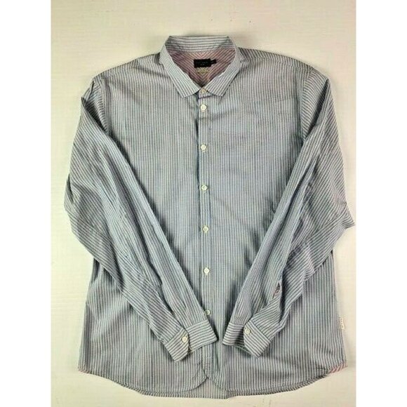 PAUL SMITH Jeans Mens Long Sleeve Slim Fit Cotton Button Up Shirt Size XXL - Picture 2 of 10